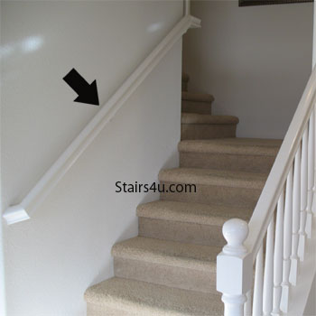 continuous stairway handrailing banister handrail stair section stairs stairways newel code wood bannister walls building staircase build bottom lower before