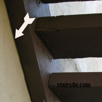 stringers wall stucco attach stair stringer