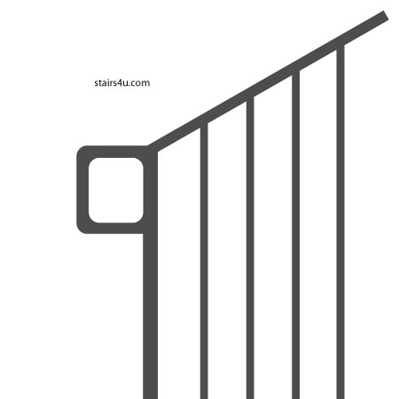 illustration of handrail banister that would meet most building codes for safety